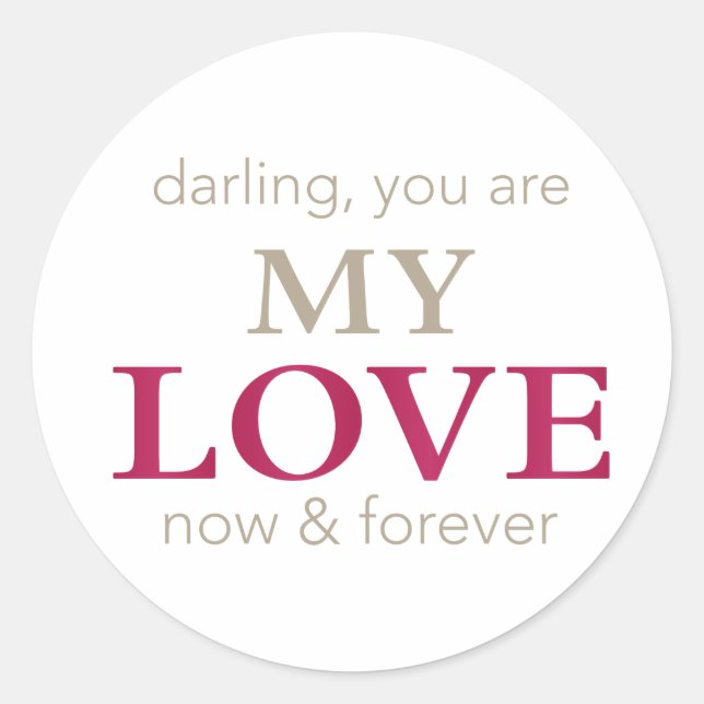 Redondo você é meu adesivo de amor (Frente)