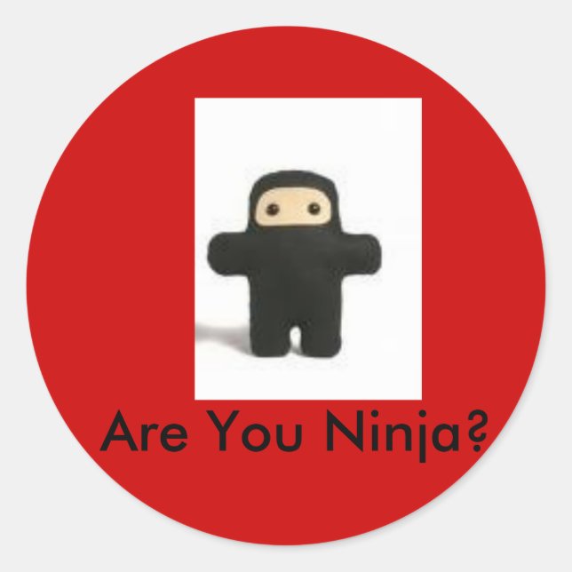Redondo Você é o adesivo Ninja? (Frente)