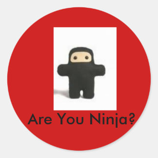 Redondo Você é o adesivo Ninja?