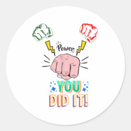 Redondo você fez o adesivo