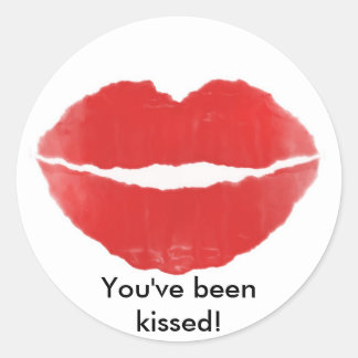 Redondo Você foi beijada! Adesivo
