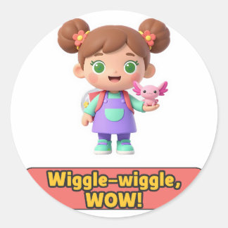 Redondo Wiggle Wow Adesivo Divertido para Crianças