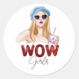 Redondo WOW Adesivo Estético para Meninas | Moda Brilhante