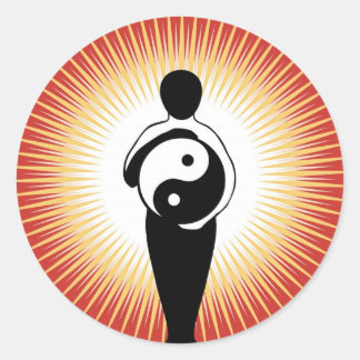 Redondo Yin Yang Figura adesivo