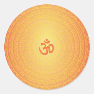Redondo Yoga Om adesivo budista Mandela