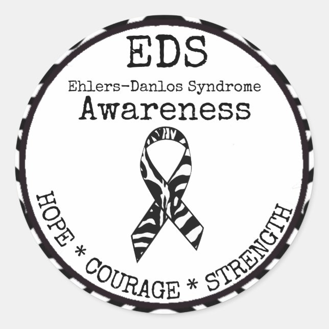 Redondo Zebra Hope e Resistência do adesivo EDS (Frente)