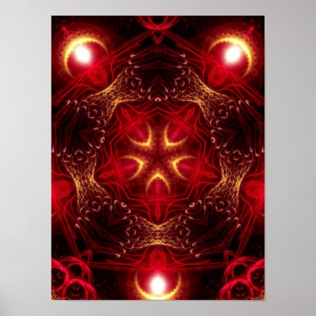 Redstaro Geometry Fractal Art Poster (Frente)