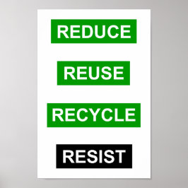 Reduza o poster de resistência do Reciclar de reut