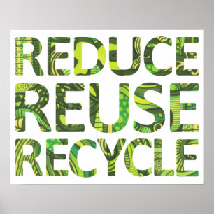 Reduza o Poster verde do Reciclar de reutilização