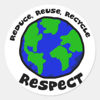 Reduzir, Reutilizar, Reciclar, Respeitar Adesivos