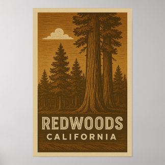 Redwoods National Park Poster da Califórnia