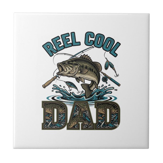 Reel Cool Dad Pesca de Robalo Design Vetorial Vint (Frente)