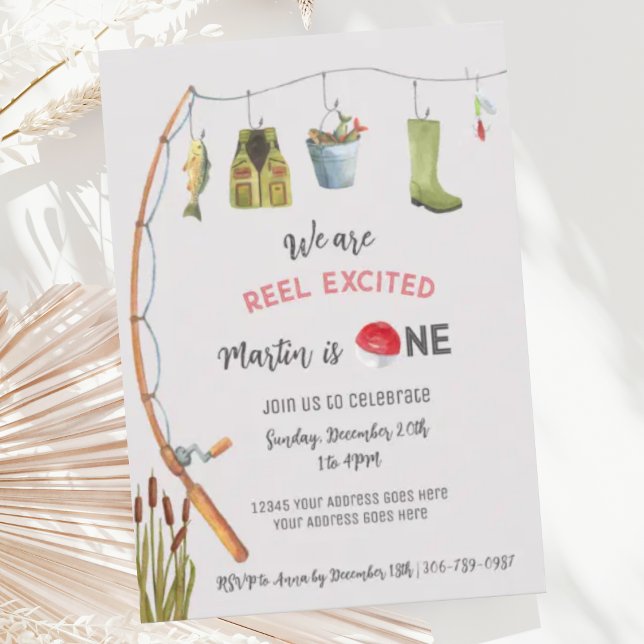 Reel Excitou A Pesca No Primeiro Convite De Aniver (Criador carregado)