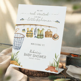 Reel Excitou Nosso Pequeno Chá de fraldas Pescador