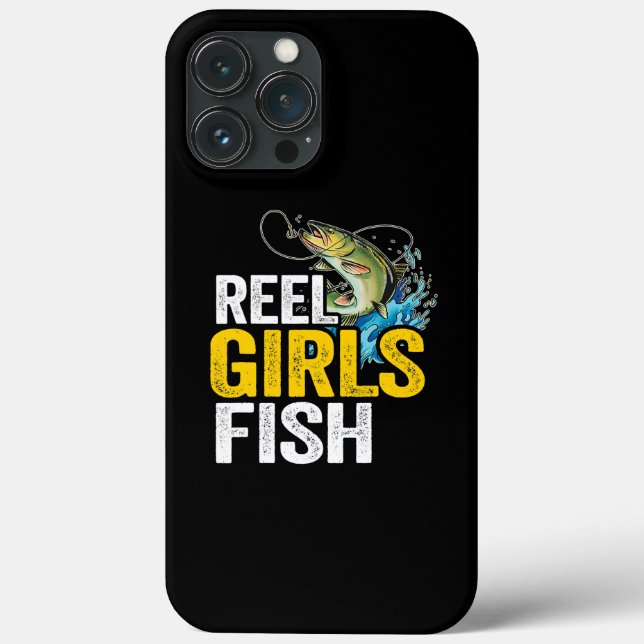 Reel Girls Fish Bass Fishing Funny Fisherwoman (Verso)