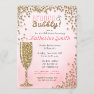 Refeição matinal e convite borbulhante do brilho