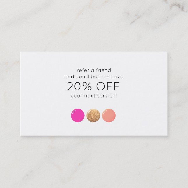 Referência de Cliente do Manicurista de Salão de N (Frente)