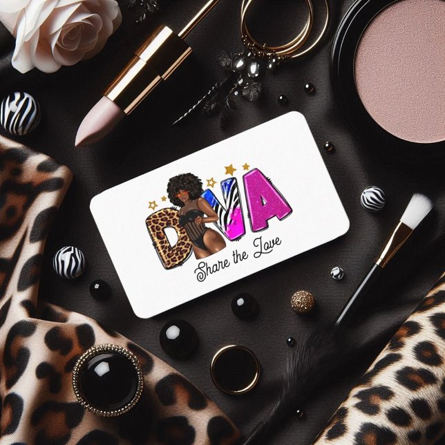 Referência de Diva Afro-Americana Chic (Chic African American Diva Referral Card)