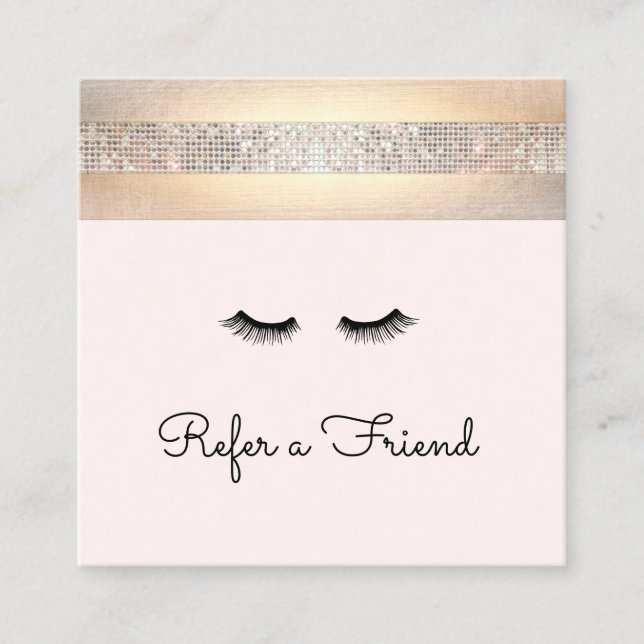 Referência de Extensões Eyelash Cor-de-Rosa Sequin (Frente)
