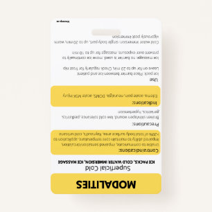 Referência de placa de Crachá (quente/frio)