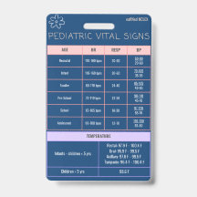 Referência Rápida de Crachá Pediátrico
