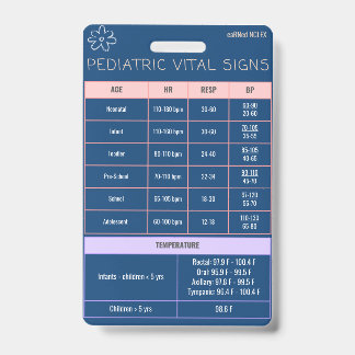 Referência Rápida de Crachá Pediátrico