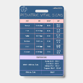 Referência Rápida de Crachá Pediátrico
