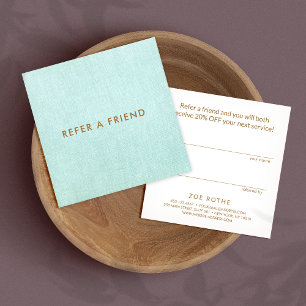 Referência Simples do Cliente Turquoise Linen