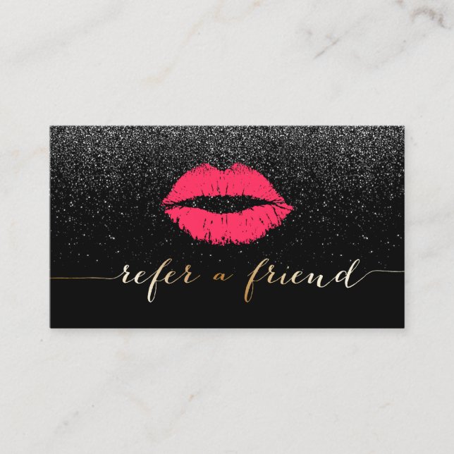 Referência vermelha do brilho do preto dos lábios (Frente)