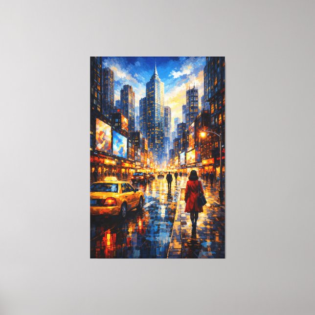 Reflections at Dusk – Luxury Urban Canvas Art (Frente)