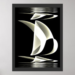 Reflexão do estilo poster preto e branco 2