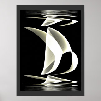 Reflexão do estilo poster preto e branco 2