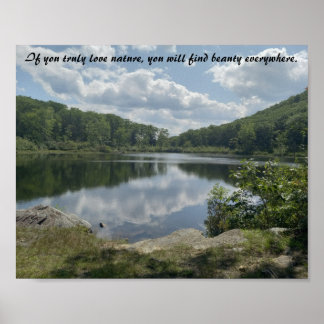 Reflexão do lago de montanha - Poster inspiraciona