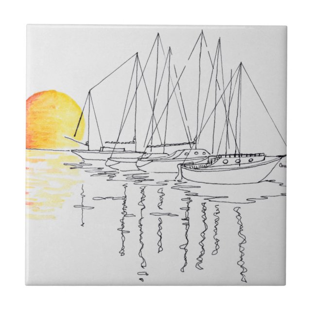 Reflexo de veleiro| Concarneau, Bretanha (Frente)