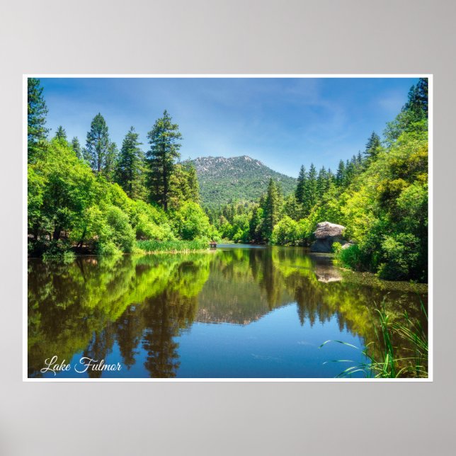Reflexo do Lago Fulmor – Impressão da Floresta de  (Frente)