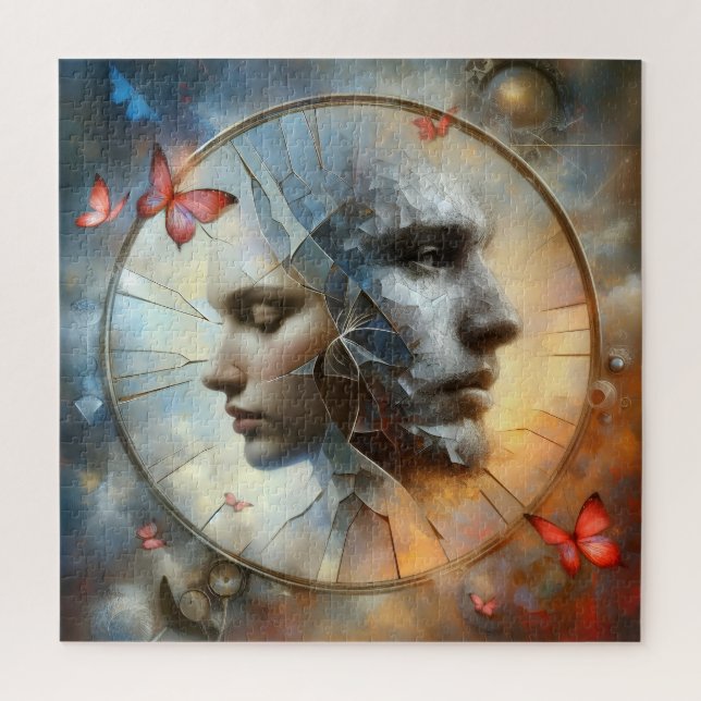 Reflexões Fraturadas - Quebra-cabeça do serrote de (Vertical)