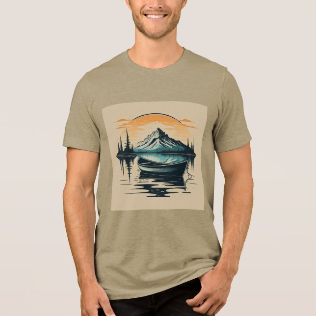 Reflexões Serenes: Cena Tranquil em Lago Tee (Frente)