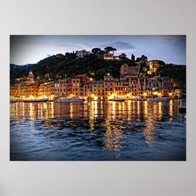 Reflexões sobre o Portofino, Poster de Itália (Frente)