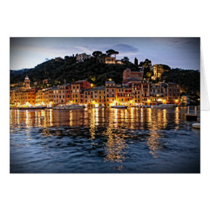 Reflexões sobre Portofino, Itália - Cartão