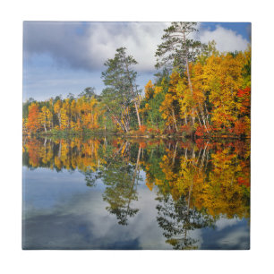 Reflexos do lago de outono, Maine