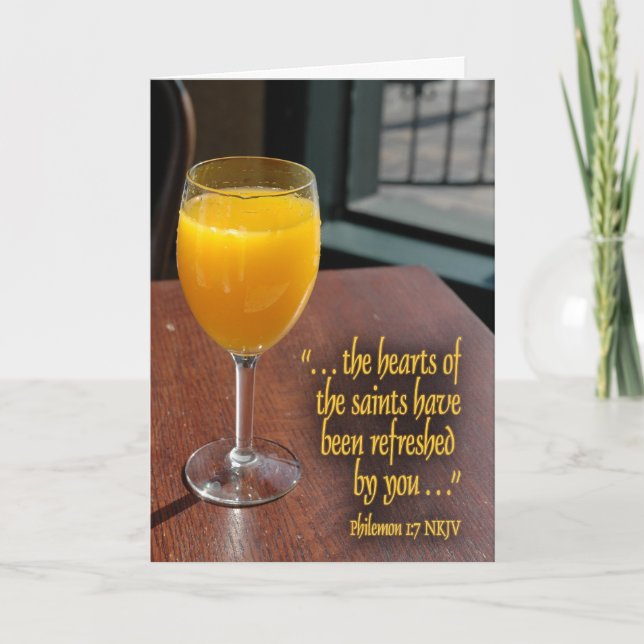 Refresque o obrigado você cartão (Frente)