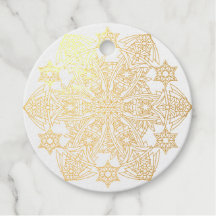 Regal Vintage Foil Snowflake Favor e Etiqueta de P
