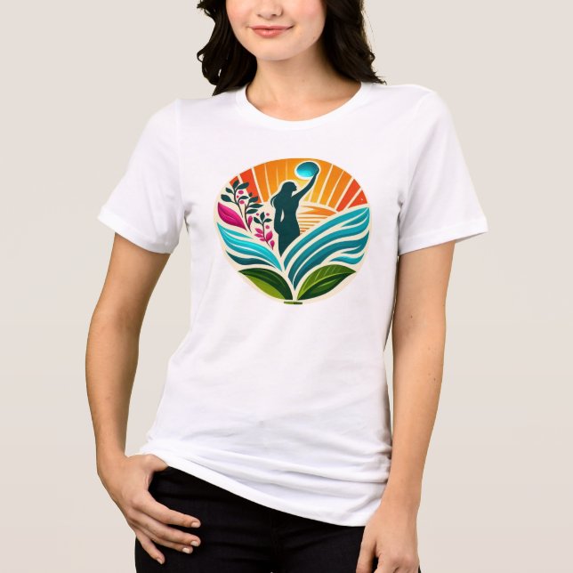 Regar V-Neck Empoderando a Humanidade (Frente)