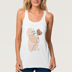 Regata Abstrato Woman Line Art, boho boêmico