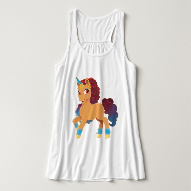 Regata Afro Unicorn | Divino Prancing (Frente do Design)