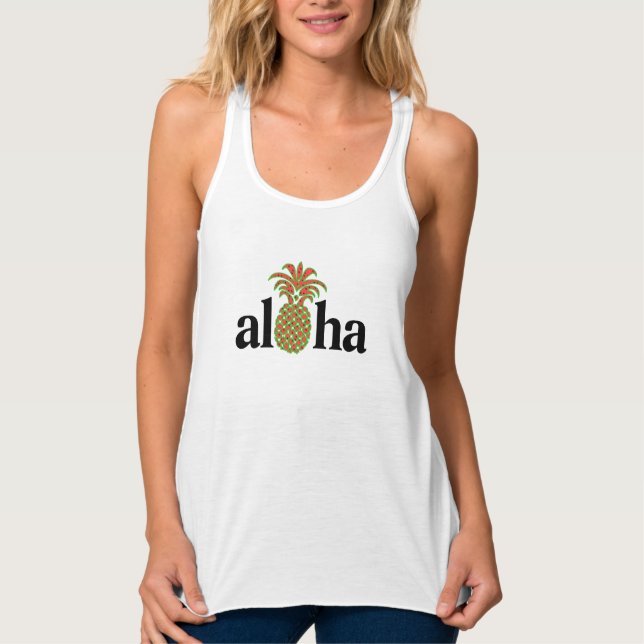 Regata Ali Tropical, Aloha Top, Cute Pineapple Beach (Frente)