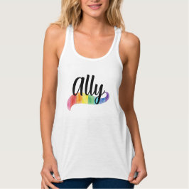 Regata ALIADO ou Nome Personalizado Suporte LGBTQ Arco-ír