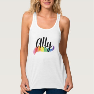 Regata ALIADO ou Nome Personalizado Suporte LGBTQ Arco-ír