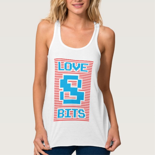 Regata Ame 8 bits, geek, engraçado, tipografia. (Frente)
