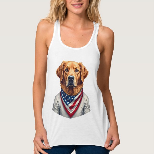 Regata American Canine Golden Retriever Vintage Tee (Frente)